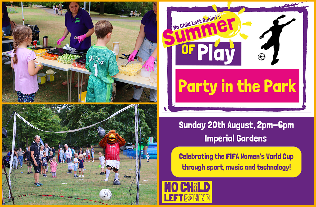 Image of children celebrating the Party in the Park event
